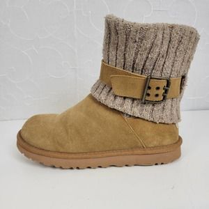 Ugg Brown Leather Buckle Strap Cambridge Boots Size 7